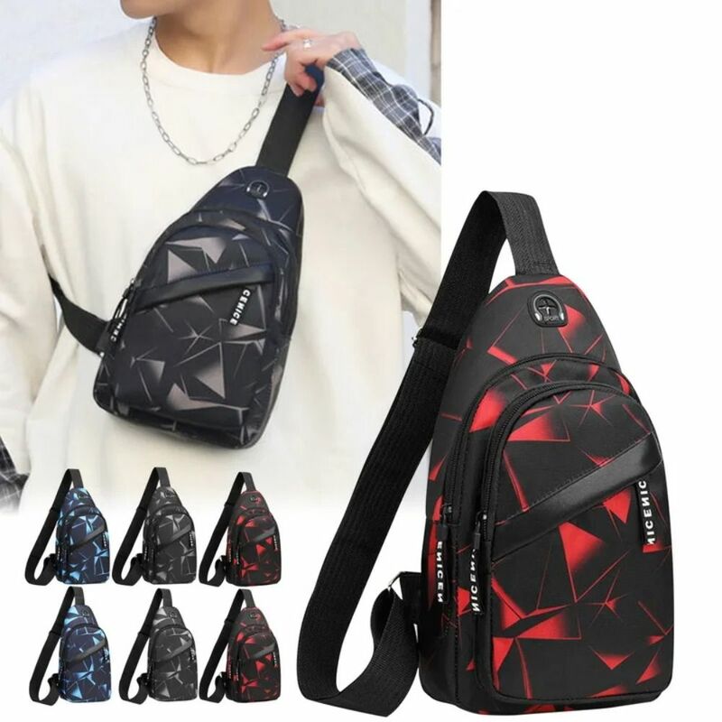 Oxford Cloth Men's Chest Bags New Multifunctional 4 Colors Small Cloth Bag Purse Multi-compartment Mobile Phone Bag Unisex