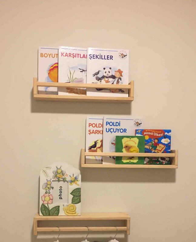 子供と赤ちゃんのための木製の壁の棚,収納,家の装飾,3個