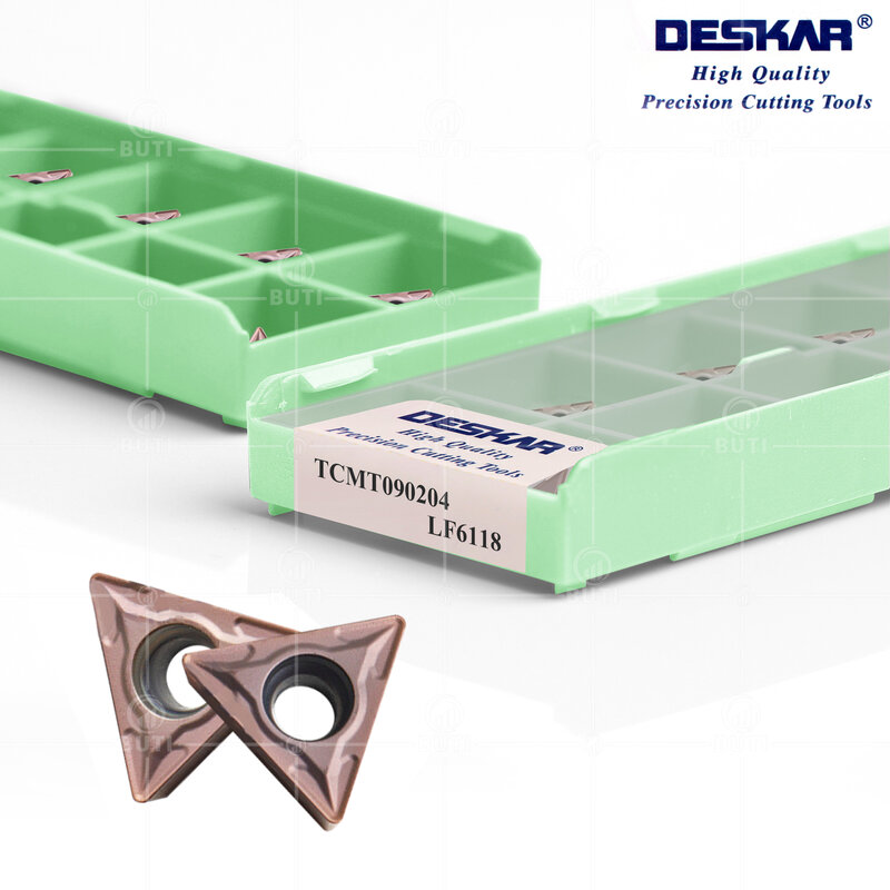 DESKAR 100% Original TCMT090204 LF6018/LF6118 High-quality CNC Lathe Boring Blades,For Stainless Steel Inner Hole Turning Tools