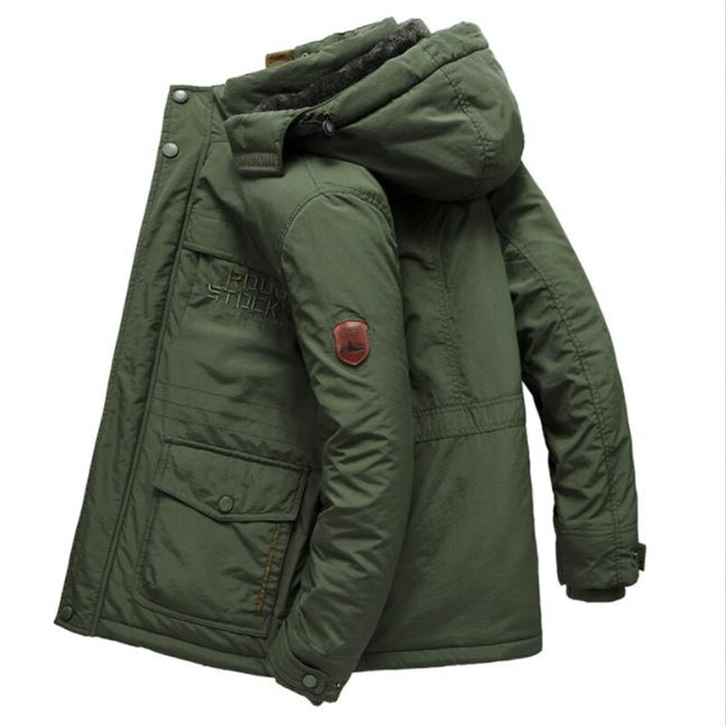 overcoats New Fur Collar Hooded Men Winter Jacket Warm Wool Liner Man Jackets and Coats outwear snow windbreaker Male Parka