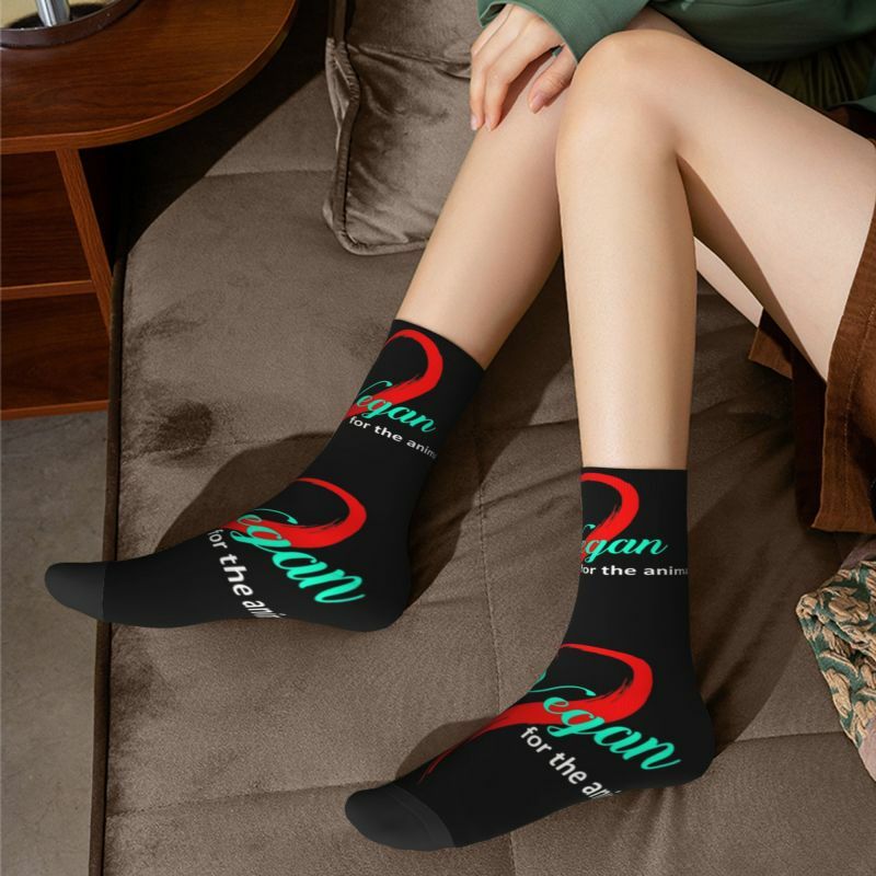 Vegan For The Animals Dress Socks uomo donna Warm Fashion Crew Socks