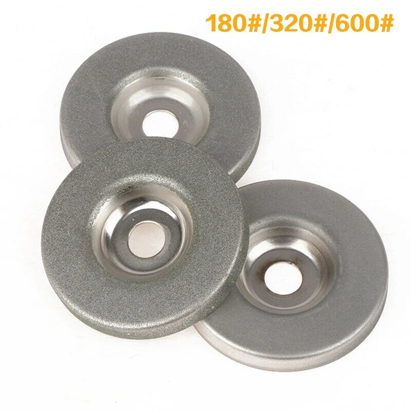 1pc Diamond Grinding Wheels Cup Emery Milling Cutter 180/320/600Grit Circle Sharpener Stone Sharpener Angle Cutting Wheel Tools