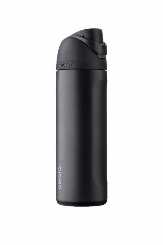 زجاجة ماء Owala FreeSip من الفولاذ المقاوم للصدأ ، سوداء ، 24 أونصة
