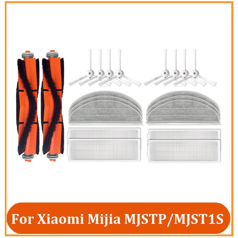 20PCS Main Side Brush Filter Mop Cloth Replacement Accessories For Xiaomi Mijia MJSTP/MJST1S Robot Vacuum Cleaner Parts