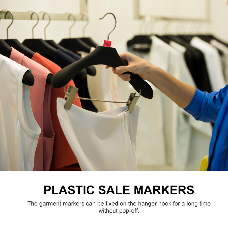 100 Stück Plastik Kleidung Etiketten Verkauf Marker Kits für Shop
