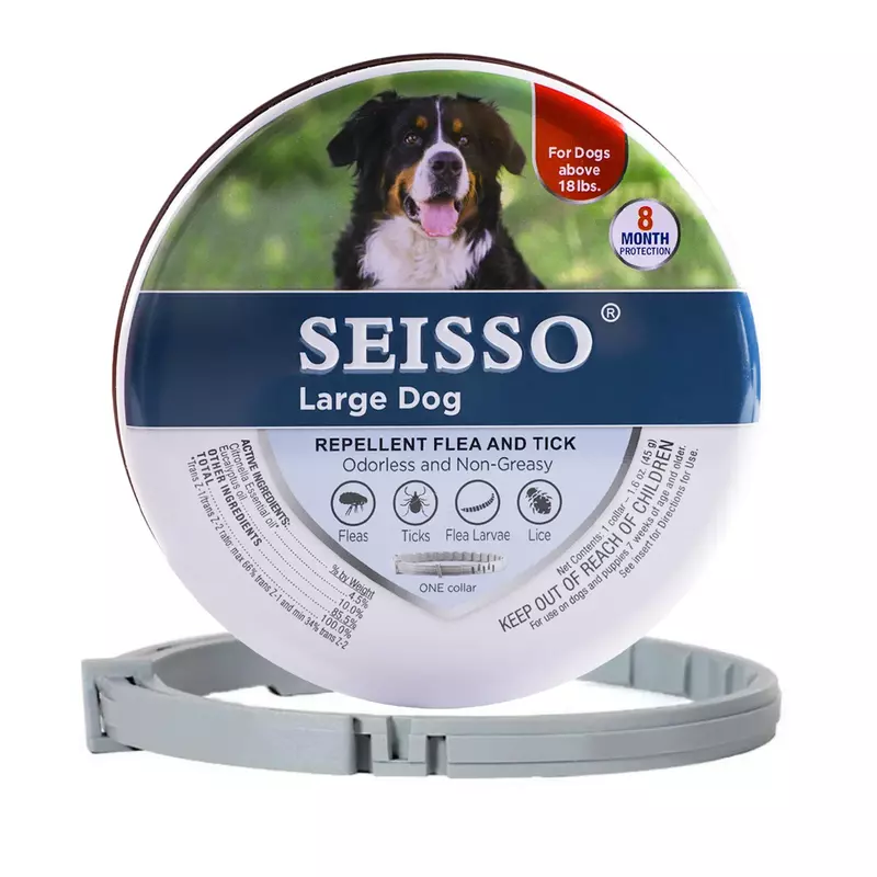 Hond Anti Vlo En Teken Kragen, Huisdier 8 Maanden Bescherming Verstelbare Halsband Voor Grote Hond Puppy Kat, Honden Accessoires
