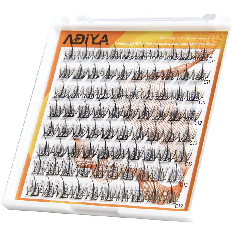 Reusable Individual Lashes For Self DIY Lash Extension At Home, Soft Natural Cluster Lashes C Curl 11/12/13mm Mix Length