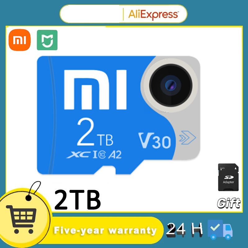 Karta pamięci MIJIA Xiaomi Karta Micro TF 2TB Pro Plus Szybka karta pamięci flash 1TB 512GB Rozszerzona pamięć danych do telefonu/aparatu