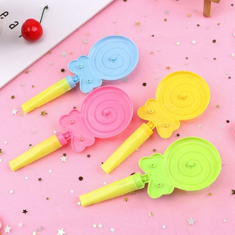 10Pcs Colorful Lollipop Whistle Cute Windmill Outdoor Noise Maker Windmill Whistle Kids