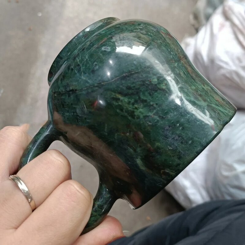 Natürliche Tibetischen Jade Medizin König Stein Master Tasse Große Bauch Tasse Aktive Magnetische Schmuck Natürliche Jade Farbe Zufällig