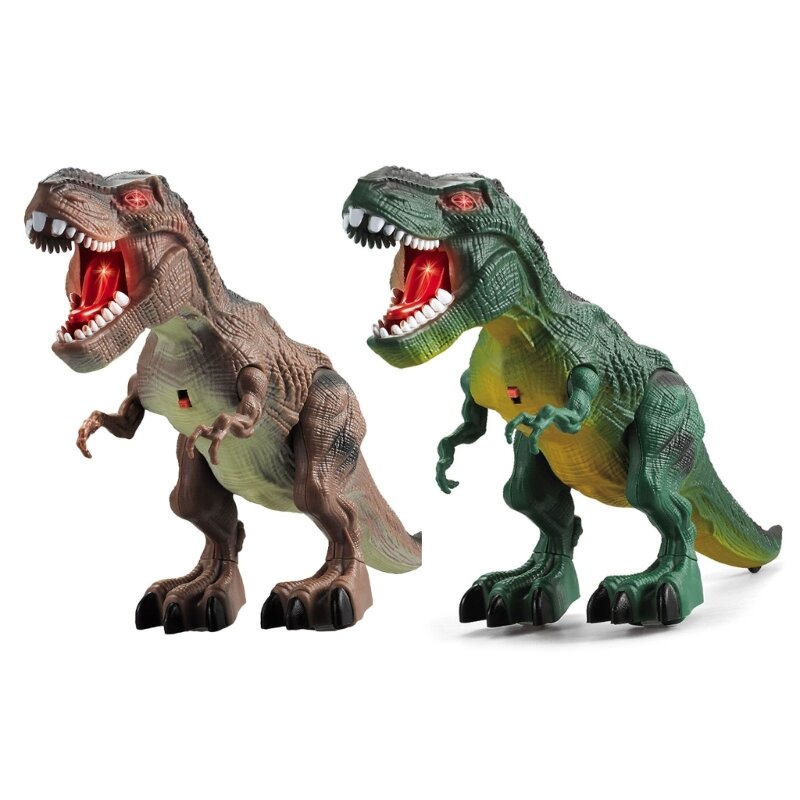 Juguete para caminar con forma dinosaurio realista, juguete eléctrico con sonido para niños, juguete ligero H37A