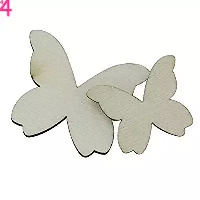100 Pcs Dicampur Ukuran Kayu Kupu-kupu Potongan Kerajinan Perhiasan Hadiah: Kayu Hiasan untuk DIY