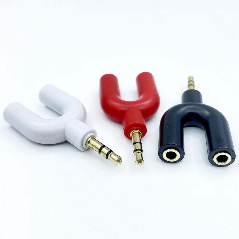 1/2/5pcs 3,5mm Buchse y Kopfhörer Dual Audio Splitter Stecker 1 Stecker an 2 Buchse Aux Kabel Kopfhörer Konverter kopf