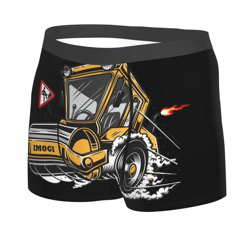 Of Steamroller With Smoke Heavy Equipment Under Men Printed Boxer Briefs Underwear Highly Breathable High Quality Birthday Gifts