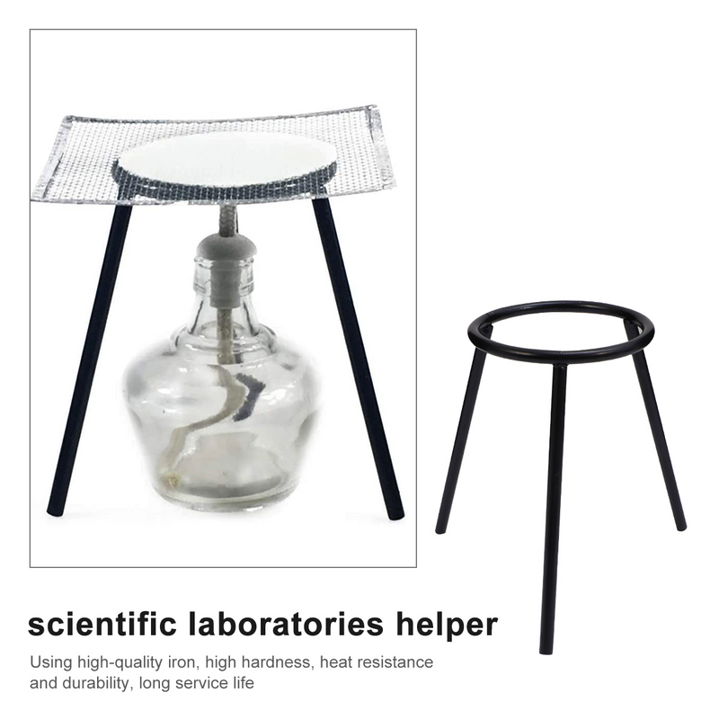 2 Pcs Tripod School Chemistry Equipment Iron Support Stand Bracket Alcohol Lamp Holder Teaching