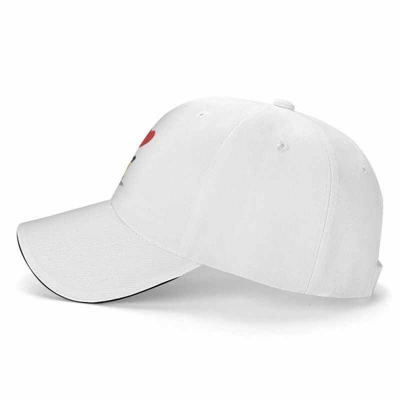 مخصص I Love قبعة بيسبول كرتونية للرجال والنساء ، قبعة أبي جيدة التهوية ، ملابس الشارع