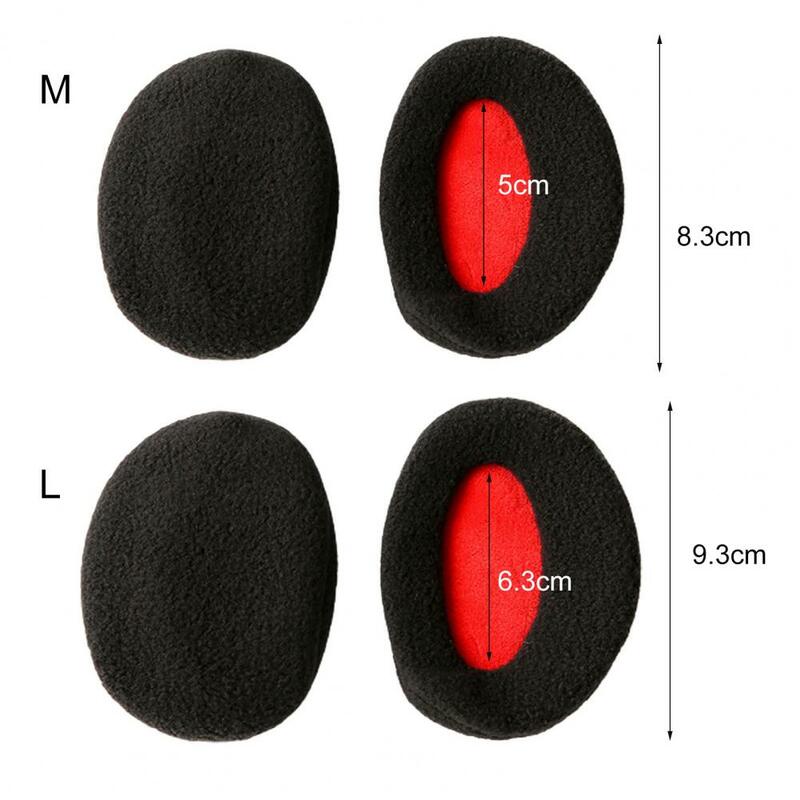 Versatile 1 Pair Trendy Solid Color Ear Caps Unisex Ear Covers Bandless   for Skating