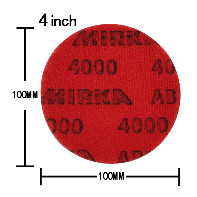 MIRKA Abralon 180/360/500/600/1000/2000/4000กรวดฟองน้ำ Sangding Disc Hook & loop กระดาษทราย3นิ้ว4นิ้วขัด75 100
