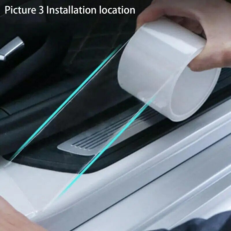 Autoadesivo della protezione del bordo della portiera dell'auto striscia automatica adesivo trasparente Anti collisione bordo Anti nano protezione antigraffio per Auto