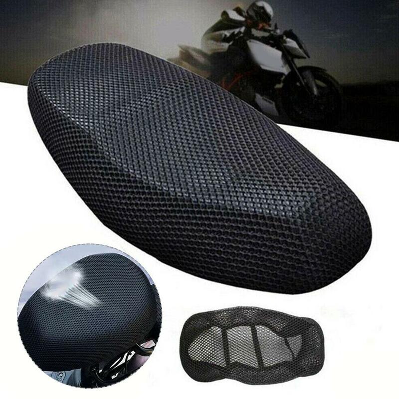 Сетчатый Чехол для подушки мотоцикла, нескользящий чехол из 3d сетчатой ткани, летние Чехлы для скутера, электрического велосипеда, дышащий E5p8