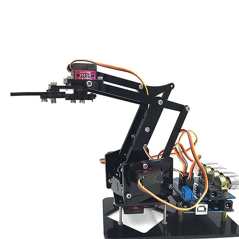 Robot Arm Kits Robot Manipulator Claw Easy To Assemble Arm Robotic Toy Arm Kit DIY Programming Robot for Girls Boys Above 8 Year