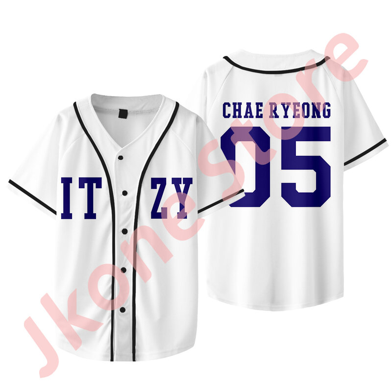 Kpop ITZY Born To Be Tour Merch Jersey New Logo Baseball T-shirts Women Men Fashion Casual Short Sleeve Tee