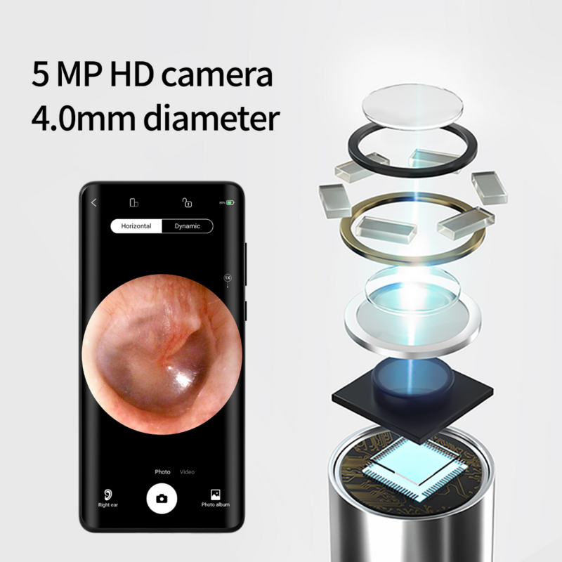 Intelligent Visual Ear Pick X1 Wireless Wifi Electronic Ear Cleaner COMS Ear Vacuum Cleaner Removal with Camera Endoscope