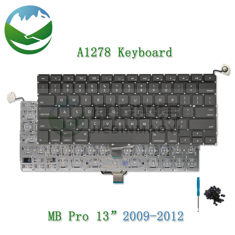 NEUE A1278 Tastatur für Macbook Pro 13 "A1278 UNS UK RU FR Tastatur Potugal + Schrauben 2009 2010 2011 2012 MD101 MD102