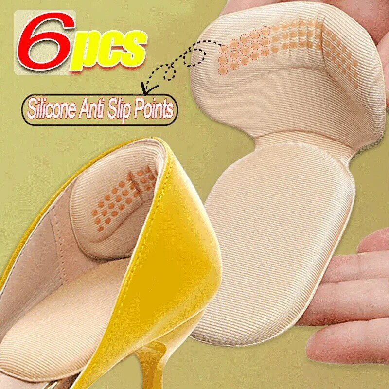 2/6pc Silicone Gel Insoles Women Heel Spur Pain Relief Foot Cushion High Heels Half Insole Antiwear Protector Stickers Shoe Pads