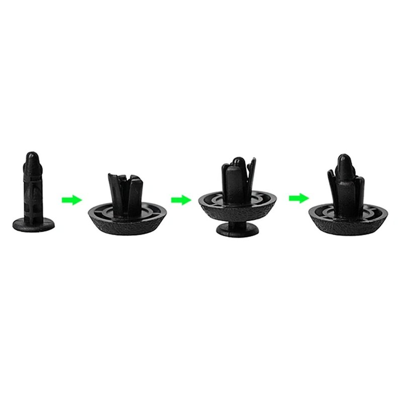 50pcs Black ABS Car ENGINE COVER CLIPS #90467-07211 For Lexus LS600HL 2008-2016/LS460 2007-2017 Auto Fastener Direct Replacement