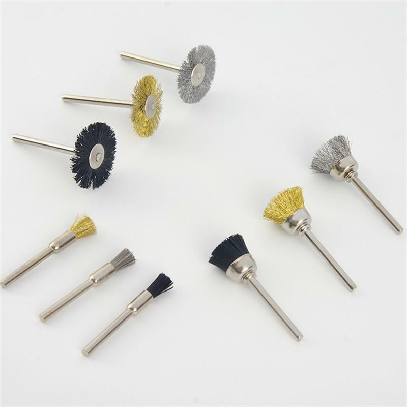 Cepillo de alambre de cobre para ordenador, herramienta de grabado, tabla de densidad de corte, 4mm, 6mm, tipo bolígrafo, nailon, tipo tazón