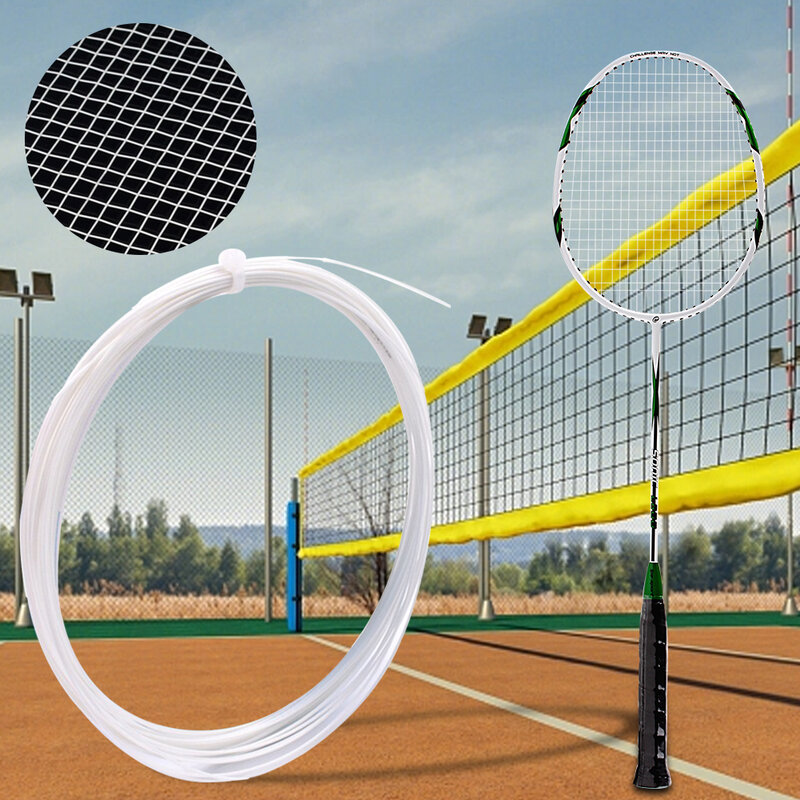 Senar Badminton tahan lama 10M, benang raket bulutangkis fleksibilitas tinggi senar pengganti Aksesori perbaikan Badminton