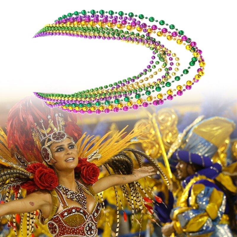 Set costumi per celebrazione del Mardi Gras, cappello Fedora, forniture per feste in maschera