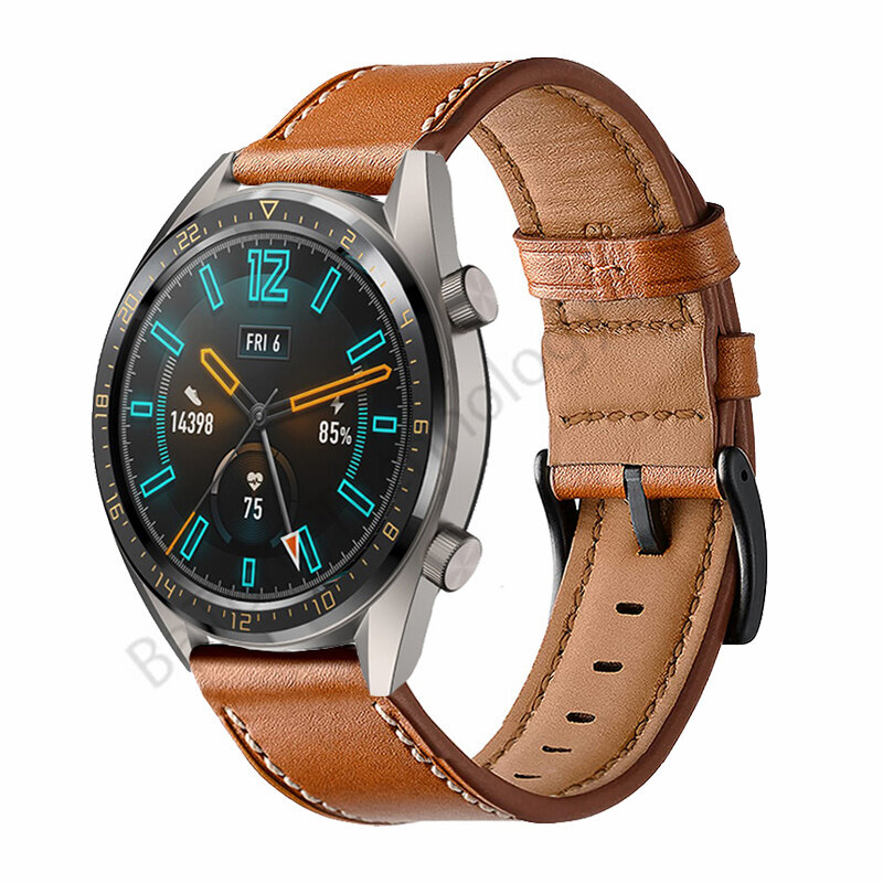 For Huawei Watch GT 2 / Pro / 2E / GT 46mm Strap Genuine Leather Band 22mm Watch Strap GT2 gt2e Bracelet Watchband Wristband