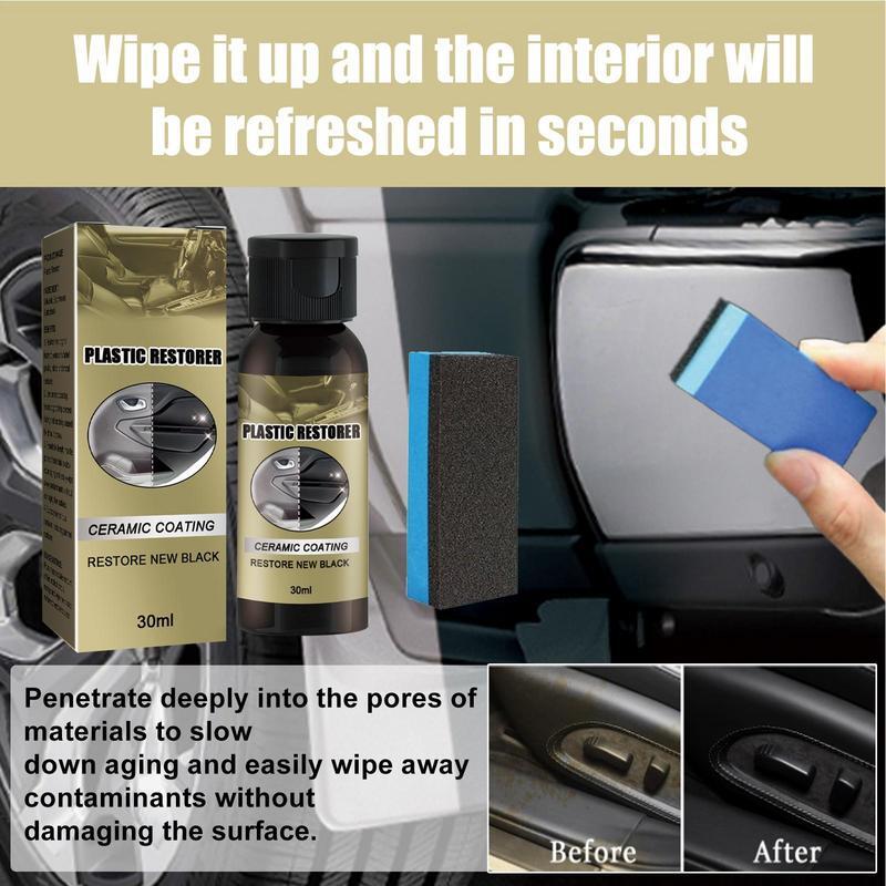Detergente per pelle per auto 30ml prodotti per la cura esterna agente per la pulizia della ristrutturazione dell'auto con spugna prodotti per la cura esterna pulizia dell'auto