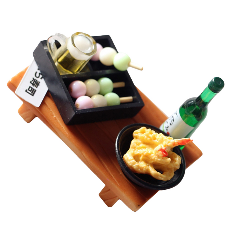 Миниатюрный дом Tempura Bento, миниатюрная кухонная мебель, принадлежности, Пищевая Модель в японском стиле, микро-сцена из смолы, 3 шт.