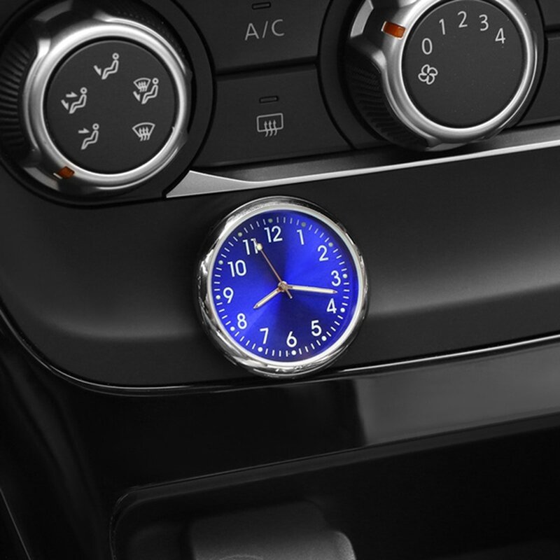 Luminous Car Dashboard Relógio, Interno Stick-On Relógio Digital, Mecânica Quartz, Acessórios