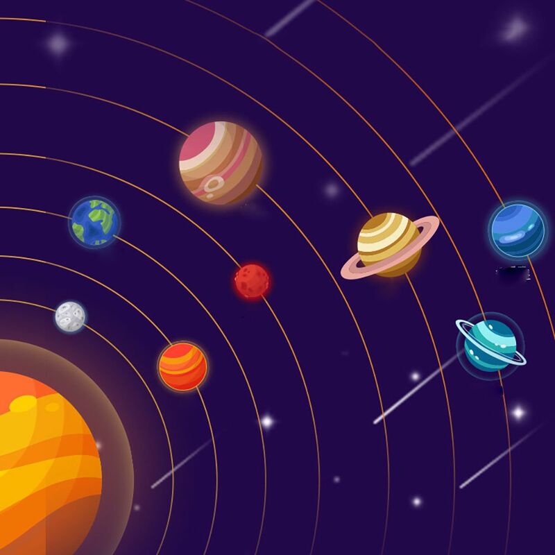 هدية مونتيسوري التعلم المبكر مرحلة ما قبل المدرسة لوحة مطابقة الكواكب الإدراك لغز لعبة النظام الشمسي بانوراما