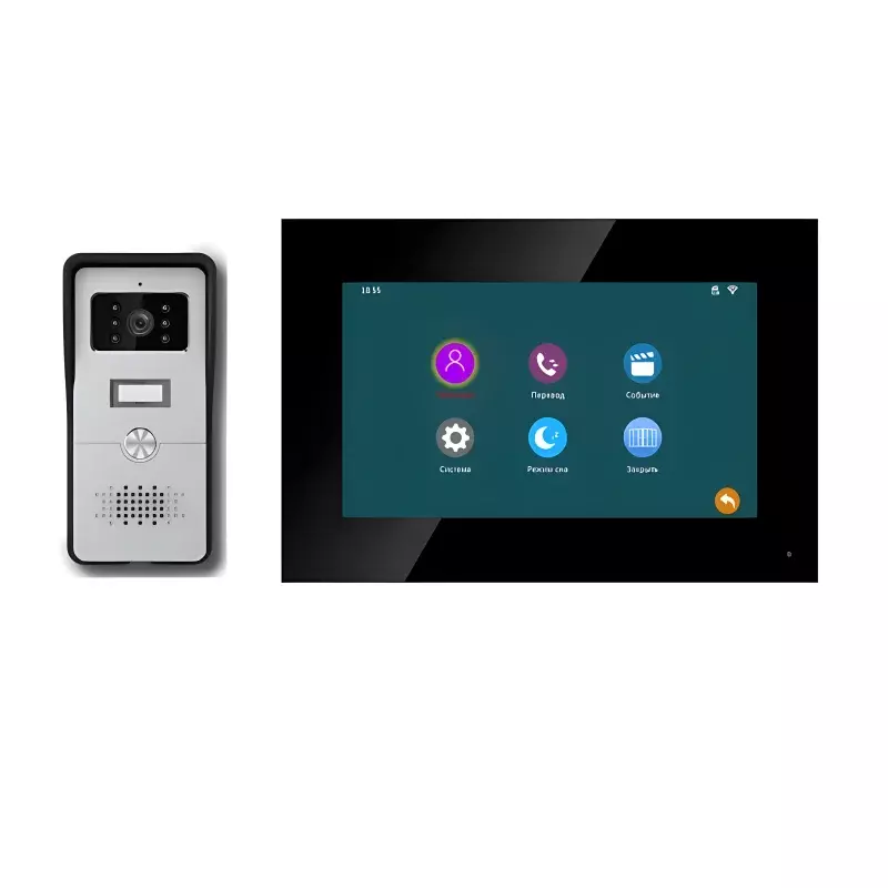 Video Intercom 7 Inche LCD Touch Screen Smart Home Tuya AHD 1080P Doorbell Interphone 4 Wire System SD Card for Home