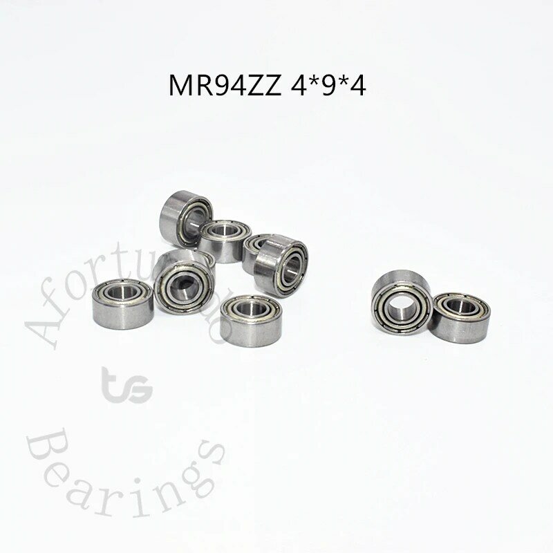 Miniature Bearing MR94ZZ 10 Pieces 4*9*4(mm) free shipping chrome steel Metal Sealed High speed Mechanical equipment parts