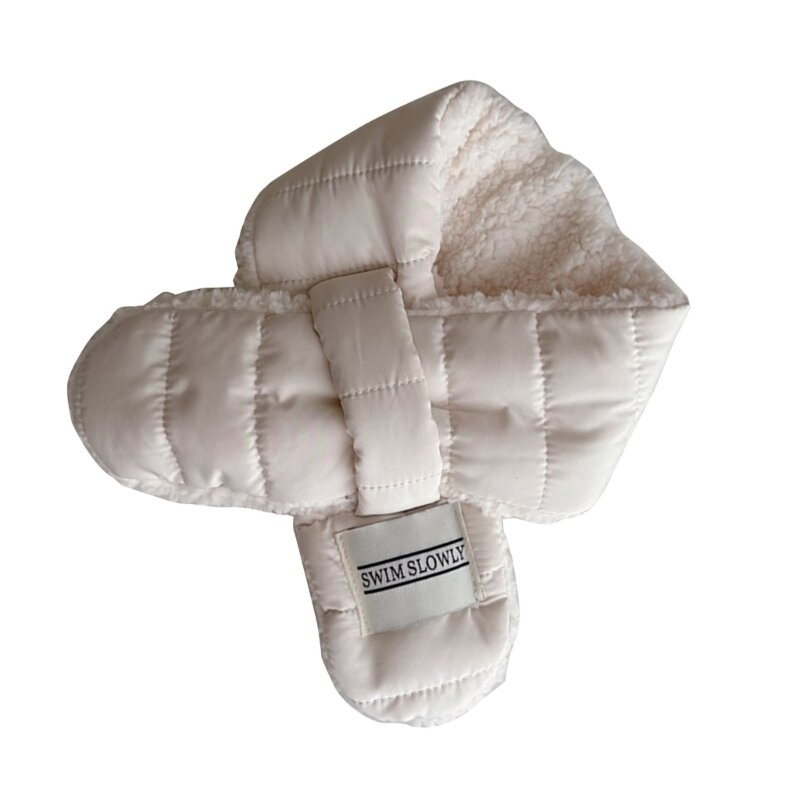 Sciarpa incrociata accogliente ed elegante scaldacollo in peluche morbido sciarpa in peluche alla moda resistente per bambini e adulti perfetta per l'inverno