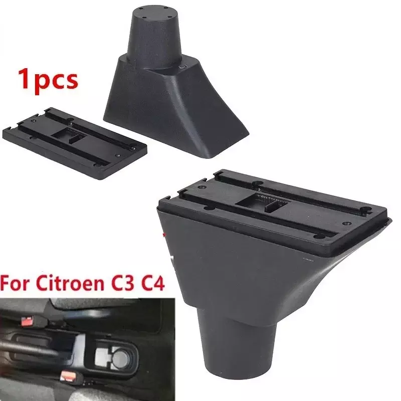 Baru untuk Citroen C3 C4 kotak sandaran tangan konsol tengah toko pusat kotak konten tempat cangkir aksesori Bagian pengisian USB