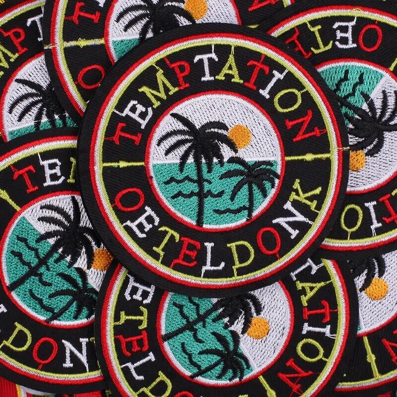 Oeteldonk-Insignes de patch de grenouille d'emblème de carnaval pour des pays-bas, fer sur des patchs de broderie pour des vêtements, autocollants de patch de lettre de coeur
