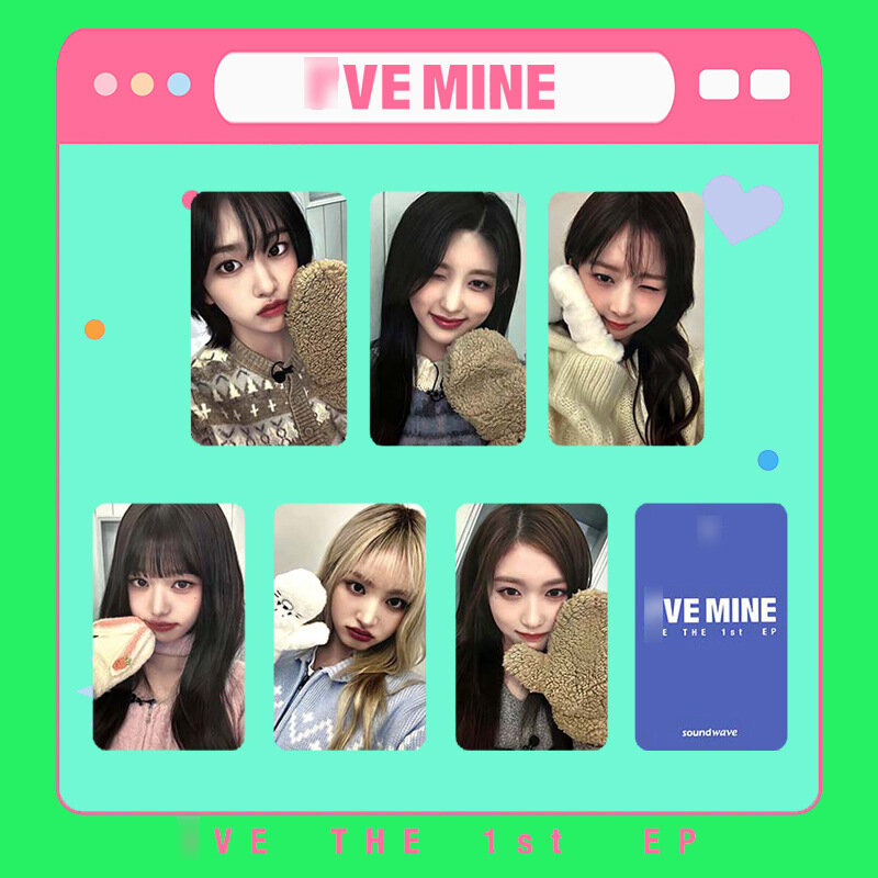 6pcs/set KPOP IVE Album I'VE MINE SW LOMO Card YUJIN GAEUL REI LEESEO LIZ WONGYONG Girl Gift Collection Postcard Photo Card