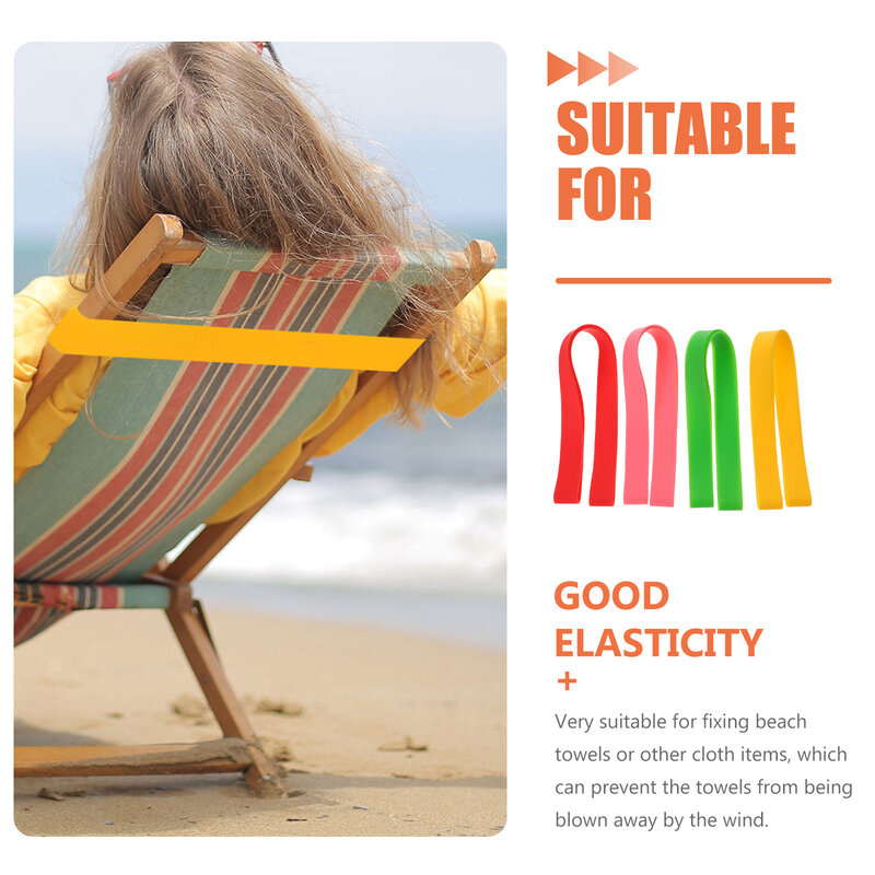 Handtuch ohne Riemen Strand Strandkorb Band elastische Befestigung Anti-Silikon Fixateur Bänder