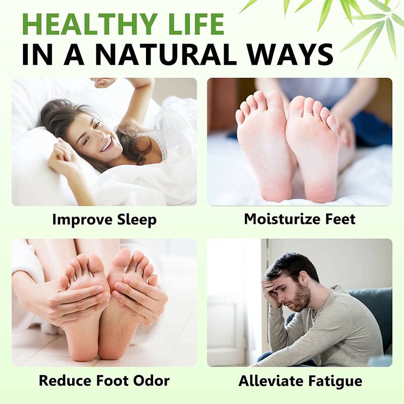 Natural Herbs Relieve Stress Improve Sleep Detox Foot Pads Clean Foot Body Toxins Detox Cleaning Pads foot care products
