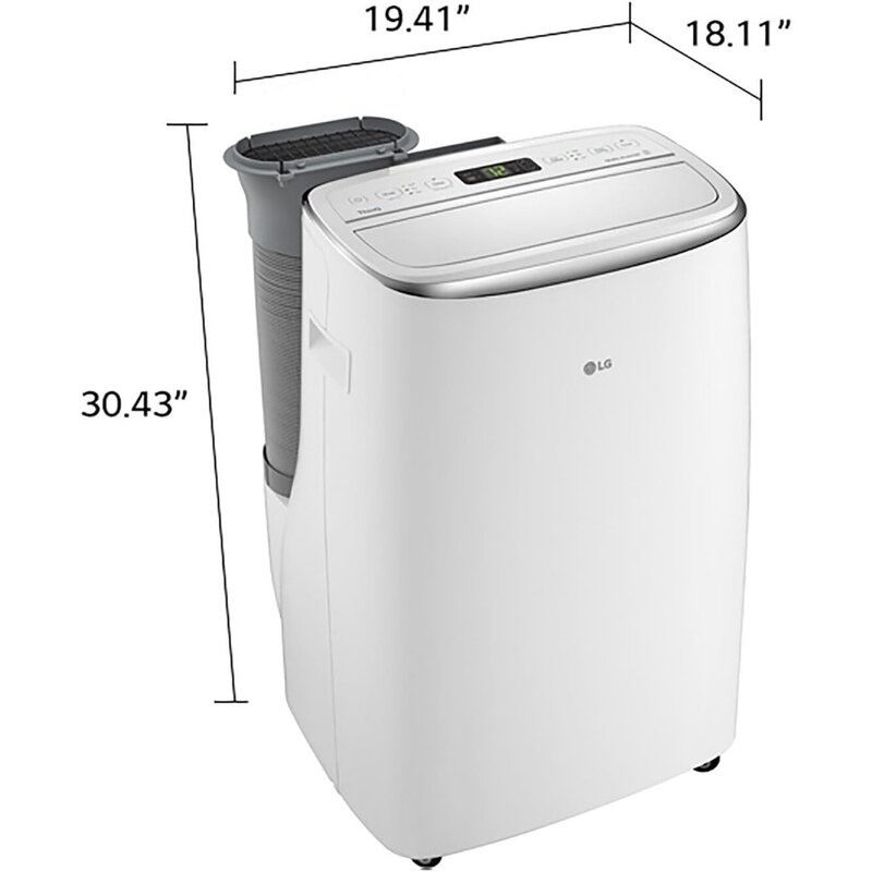 White 500 Sq. Ft Dual Inverter Portable Air Conditioner Unit for Medium, Bedroom, Office, Kitchen, Dining Room
