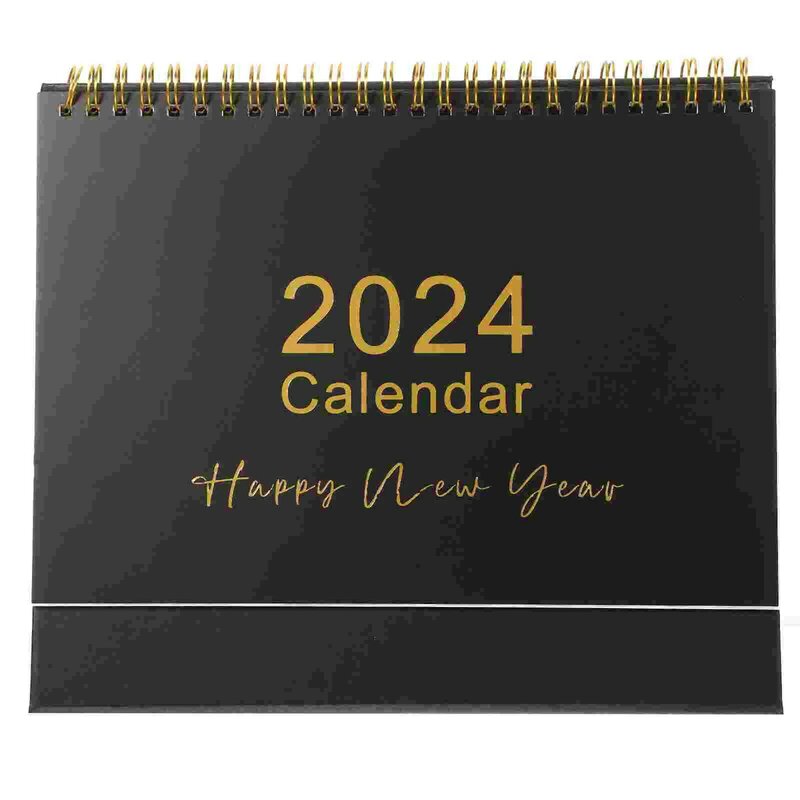 Calendario de escritorio pequeño para todo el año, calendario de escritorio de pie para grabar eventos