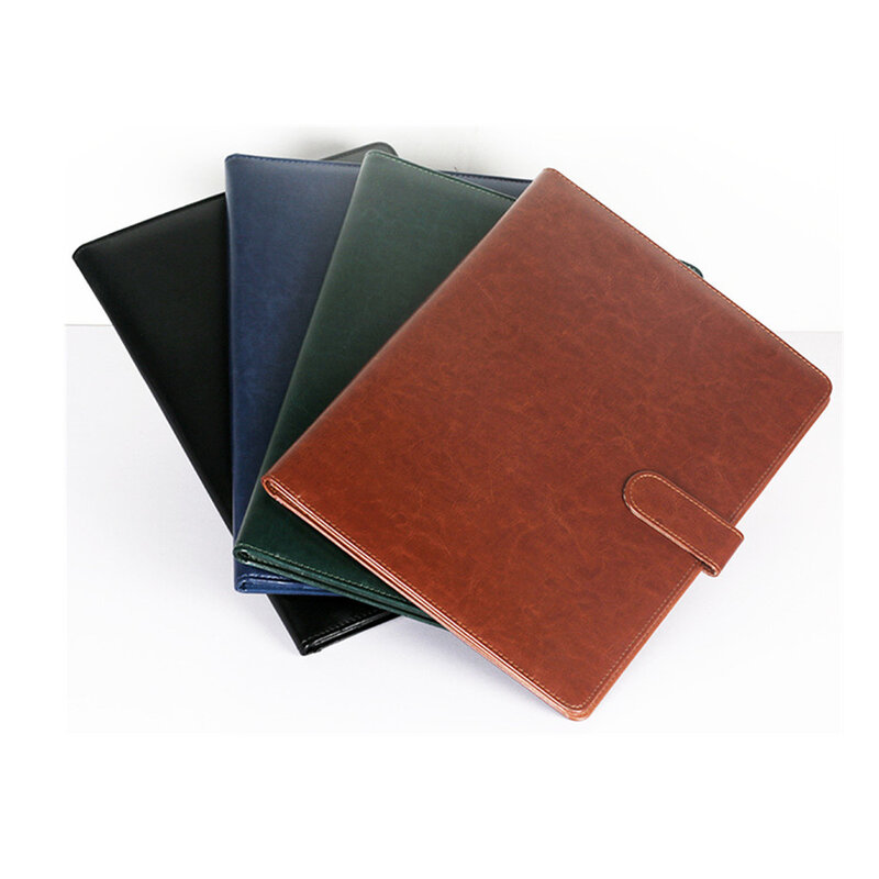A4 Folder Board Clipboard PU Leather Multifunctional Folder Transparent Insert Flip Flat Head Anti Slip Anti Rust Writing Board