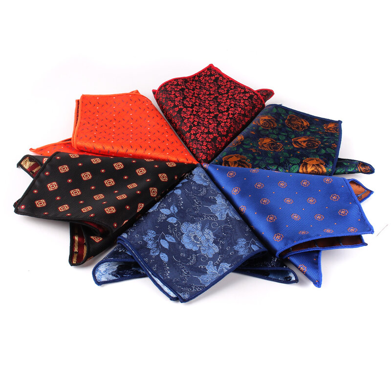 Жаккардовый Карманный платок для мужчин и женщин, женский Цветочный Карманный платок